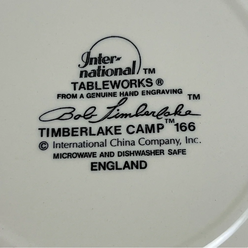 International Bob Timberlake Camp Green Salad Plate 7 7/8” Lodge Outdoors - Picture 7 of 7